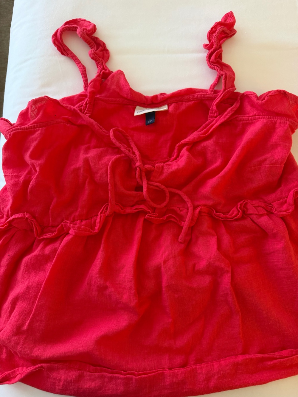 Universal Thread Bright Red Women's Top with Tie Detail
